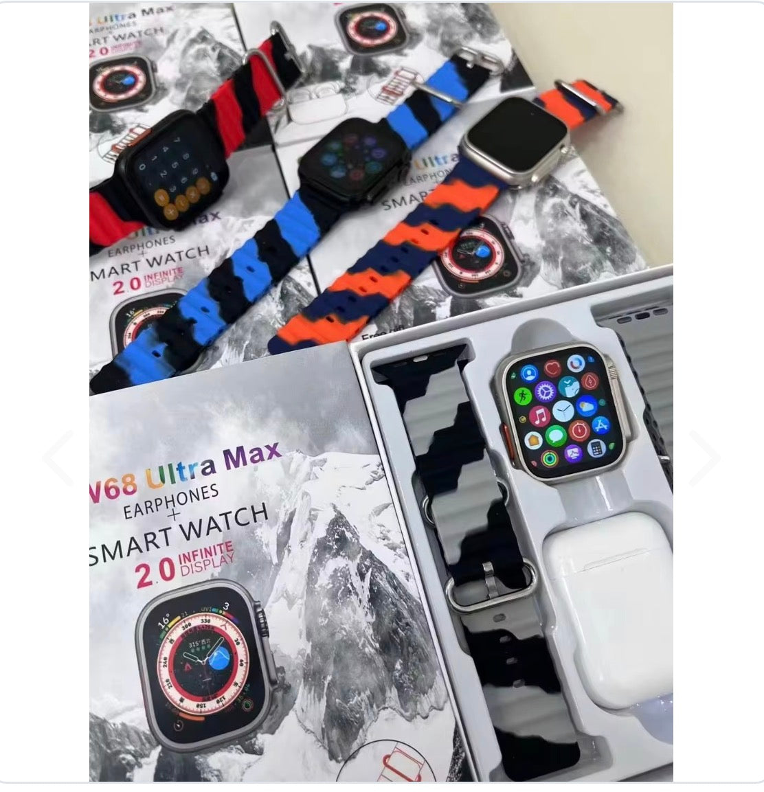 Combo Reloj Ultra 8 + Audifonos i12