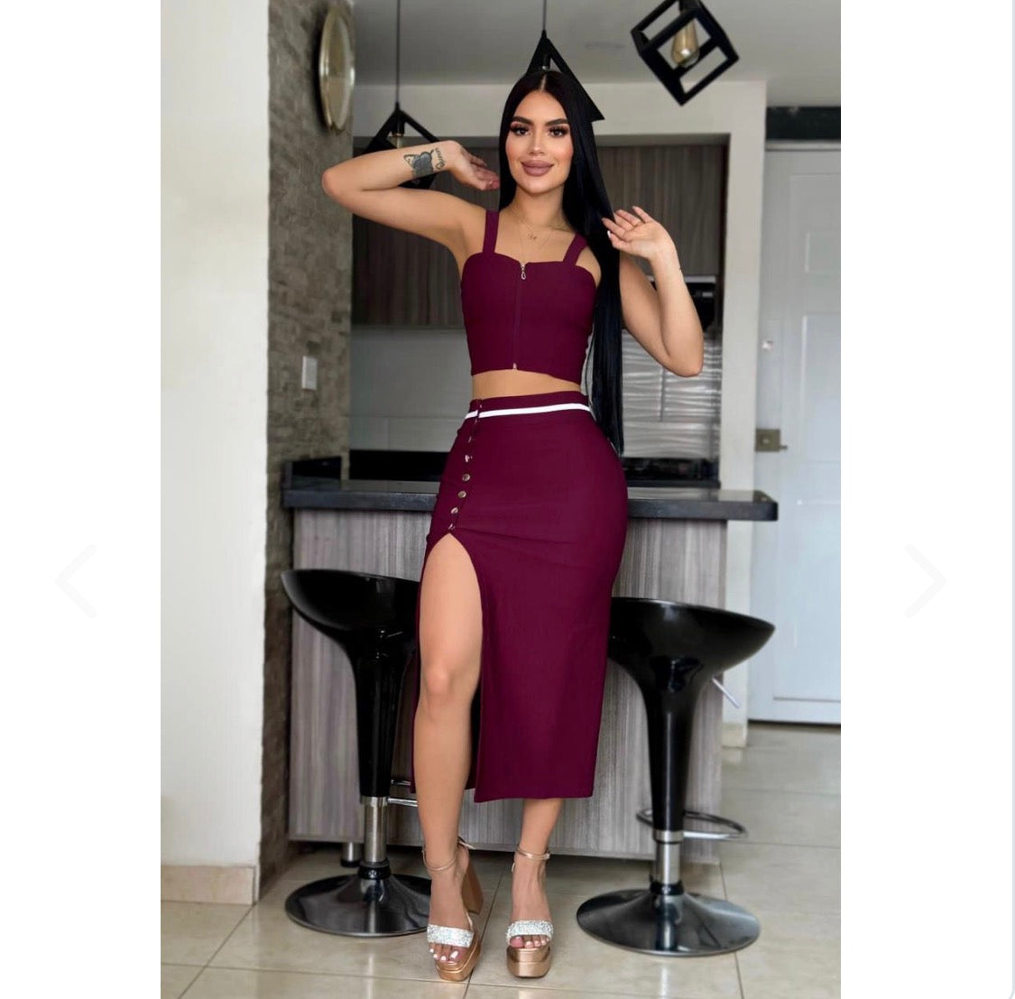 Conjunto Falda Y Blusa 2132